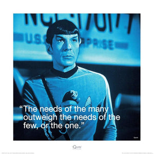 Pyramid Star Trek Spock iQuote Kunstdruk 40x40cm | Yourdecoration.be