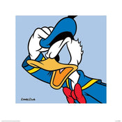 Pyramid Donald Duck Blue Kunstdruk 40x40cm | Yourdecoration.be