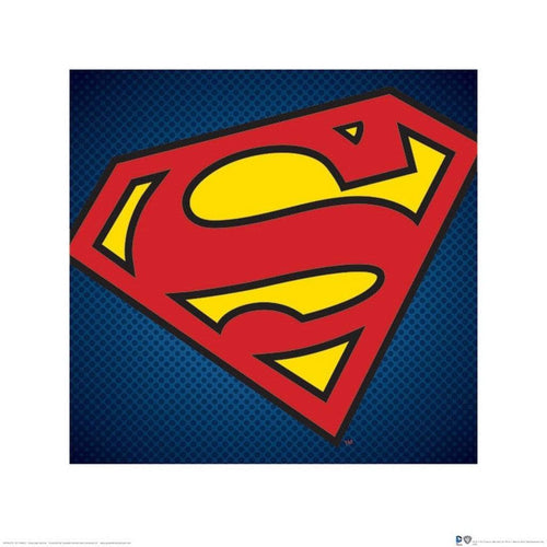 Pyramid DC Comics Superman Symbol Kunstdruk 40x40cm | Yourdecoration.be