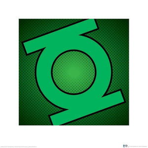 Pyramid DC Comics Green Lantern Symbol Kunstdruk 40x40cm | Yourdecoration.be