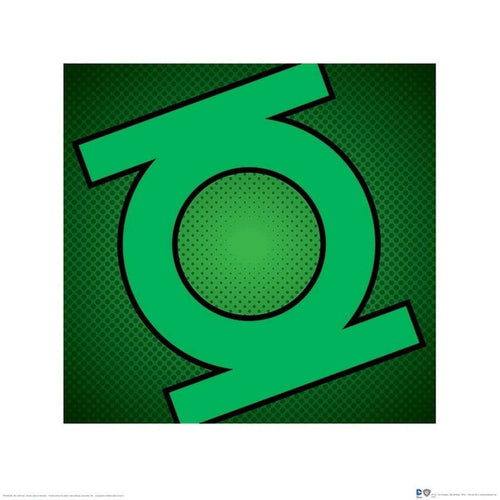 Pyramid DC Comics Green Lantern Symbol Kunstdruk 40x40cm | Yourdecoration.be