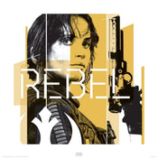 Pyramid Star Wars Rogue One Jyn Rebel Kunstdruk 40x40cm | Yourdecoration.be