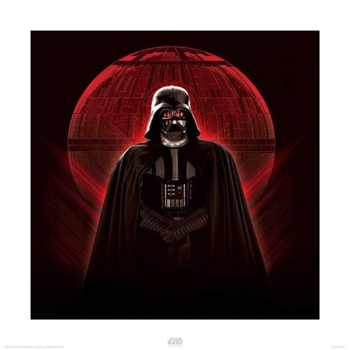 Pyramid Star Wars Rogue One Darth Vader and Death Star Kunstdruk 40x40cm | Yourdecoration.be