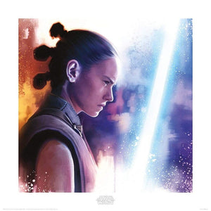 Pyramid Star Wars The Last Jedi Rey Lightsaber Paint Kunstdruk 40x40cm | Yourdecoration.be