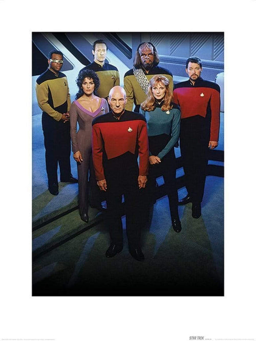 Pyramid Star Trek The Next Generation Enterprise Officers Kunstdruk 60x80cm | Yourdecoration.be