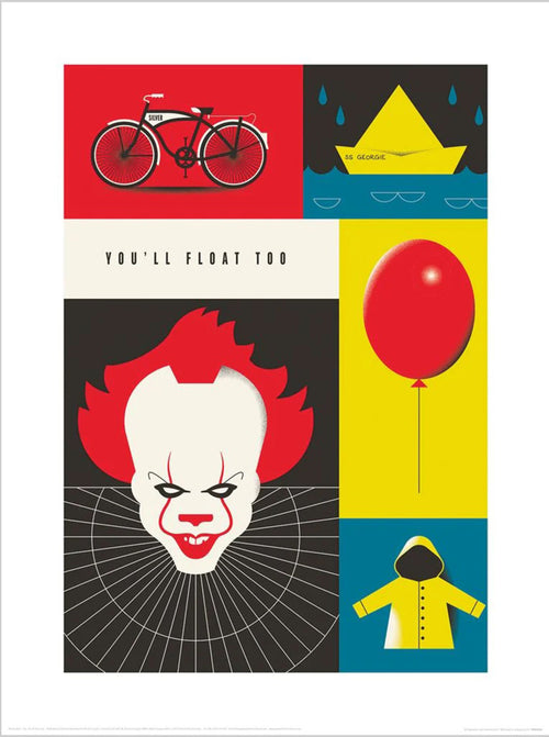 Pyramid Ppr54295 Warner Bros You Will Float Too Kunstdruk 30x40cm | Yourdecoration.be