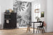 Komar Lac Tropical Black And White Vlies Fotobehang 200x270cm 2 banen Sfeer | Yourdecoration.be