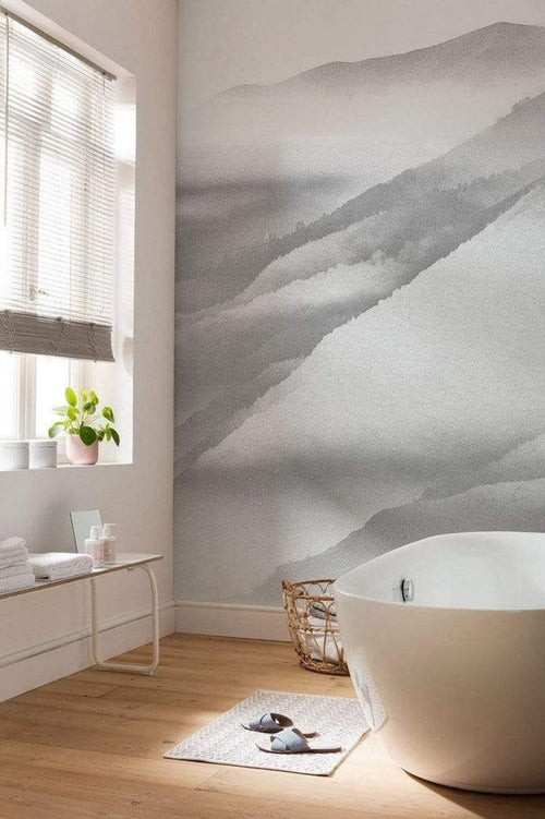 Komar White Noise Mountain Vlies Fotobehang 200x280cm 2 banen Sfeer | Yourdecoration.be