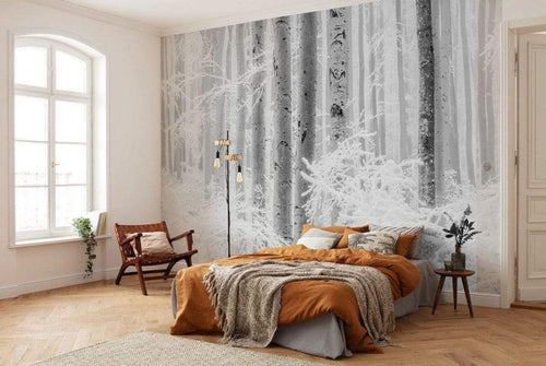 Komar Winter Wood Vlies Fotobehang 400x280cm 4 banen Sfeer | Yourdecoration.be