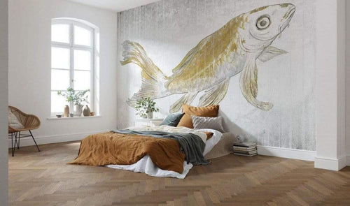 Komar Golden Koi Vlies Fotobehang 400x280cm 8 banen Sfeer | Yourdecoration.be