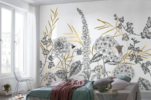 Komar Bumble Bee Vlies Fotobehang 400x280cm 8 banen Sfeer | Yourdecoration.be