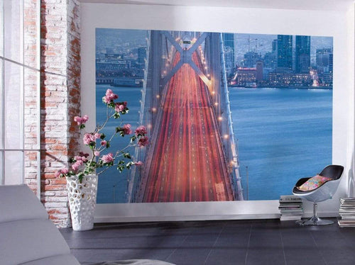 Komar San Francisco Blues Vlies Fotobehang 300x200cm 3 banen Sfeer | Yourdecoration.be