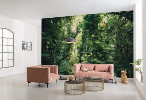 Komar Green Leaves Vlies Fotobehang 450x280cm 9 banen Sfeer | Yourdecoration.be