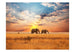 Artgeist Afrikaanse Savanne Olifanten Vlies Fotobehang | Yourdecoration.be