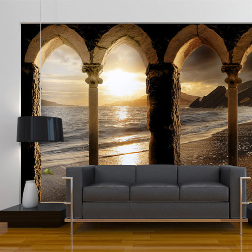 Fotobehang - Castle on the Beach - Vliesbehang