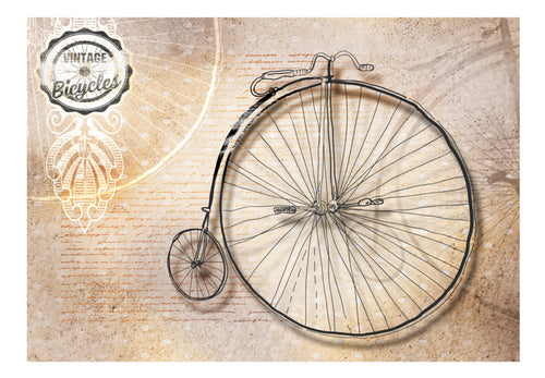 Fotobehang - Vintage Bicycles Sepia - Vliesbehang