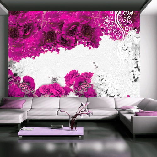 Fotobehang - Colors of Spring Fuchsia - Vliesbehang