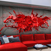 Fotobehang - Red Ink Blot - Vliesbehang