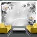 Fotobehang - Orchids on Silver - Vliesbehang