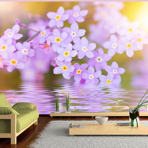 Fotobehang - Violet Petals in Bloom - Vliesbehang