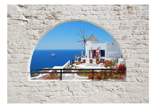 Fotobehang - Summer in Santorini - Vliesbehang