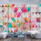 Fotobehang - Rainbow Triangles - Vliesbehang