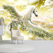 Fotobehang - Pegasus Yellow - Vliesbehang