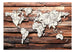 Fotobehang - Map on Wood - Vliesbehang