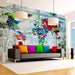 Artgeist Map Graffiti Vlies Fotobehang Sfeer | Yourdecoration.be