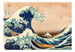 Fotobehang - Hokusai the Great Wave Off Kanagawa Reproduction - Vliesbehang